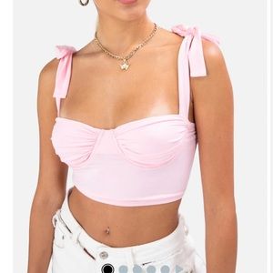 Adika pink corset top